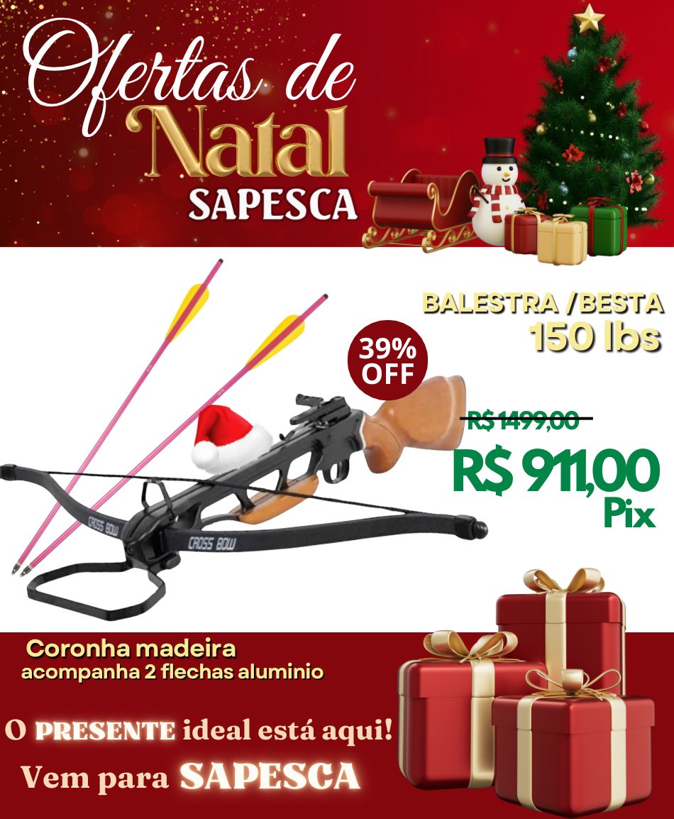 Balestra besta 150 lbs coronha madeira modelo mk-150a1